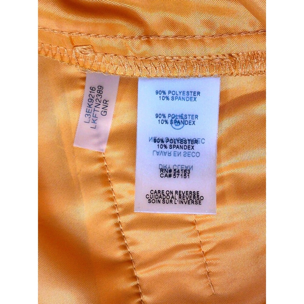 Karl Lagerfeld High Waisted Wide Leg Trouser Pants Pleated Flowy Orange Preppy - Picture 5 of 10